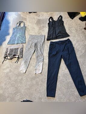 Lululemon XS Size 4 Bundle 2 Tanks, Shorts, Crop leggings, Pants Athleisure Lot